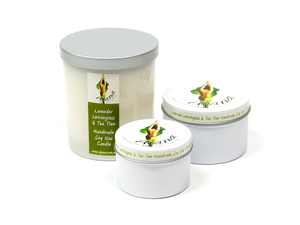 Lavender Lemongrass Tea Tree Soy Wax Candle