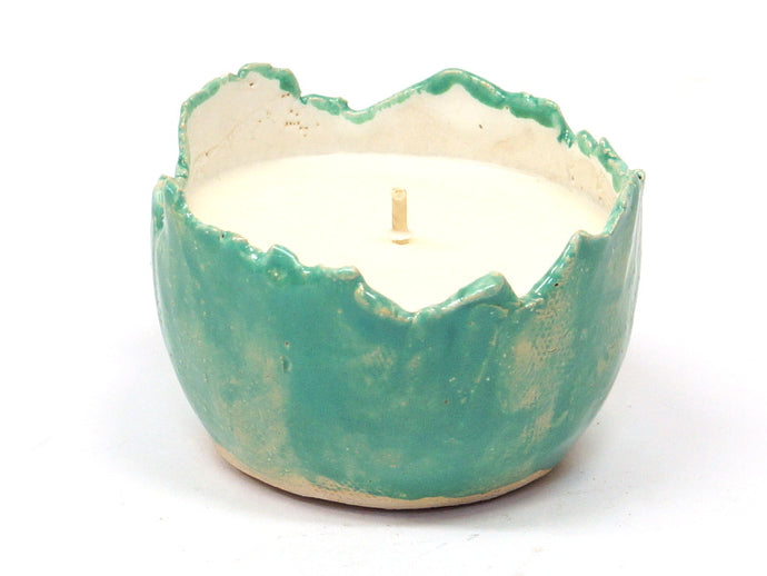 Lavender Hand Crafted Pottery Candle