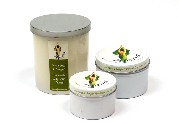 Lemongrass & Ginger Soy Wax Candle