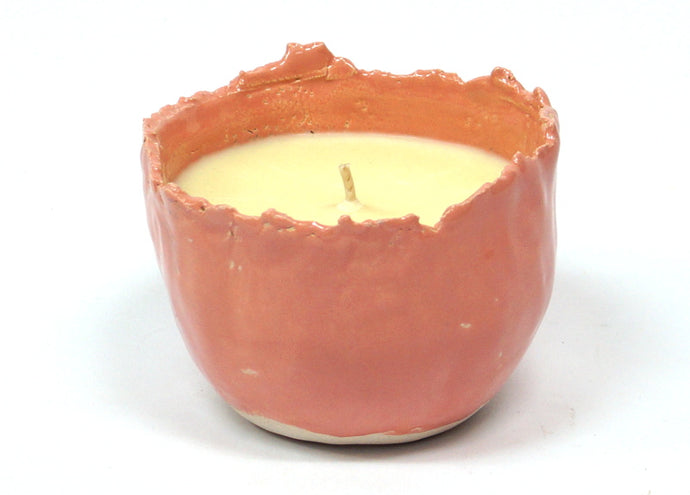 Sweet Orange & Vanilla Hand Crafted Pottery Candle