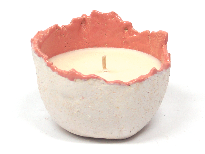 Lavender Hand Crafted Pottery Candle