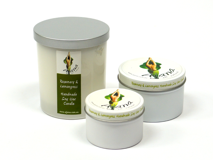Rosemary & Lemongrass Soy Wax Candle