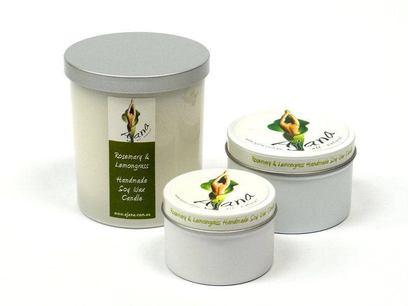 Rosemary & Lemongrass Soy Wax Candle