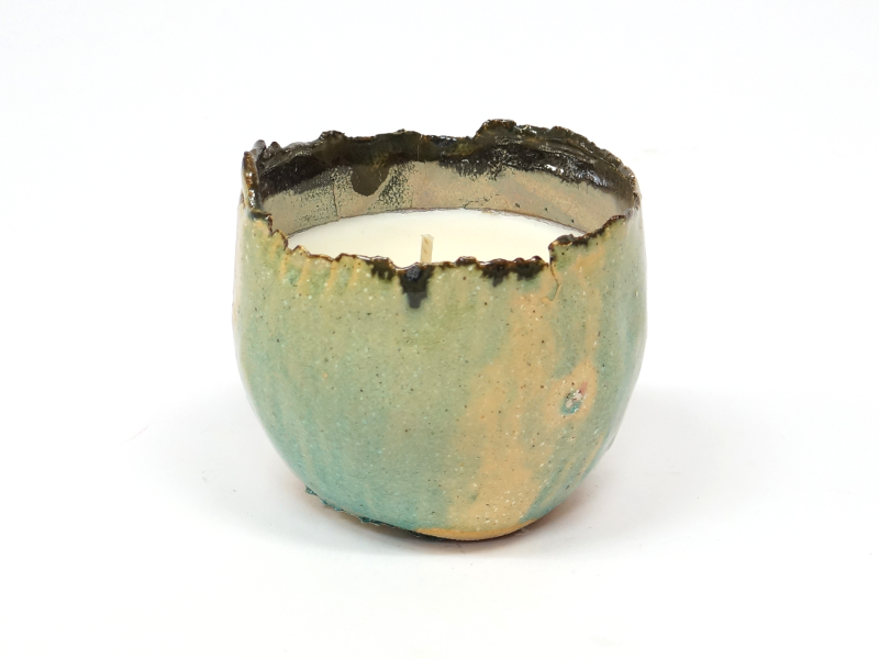 Rosemary & Lemongrass Hand Crafted Pottery Candle