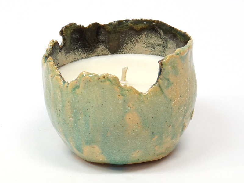 Rosemary & Lemongrass Hand Crafted Pottery Candle