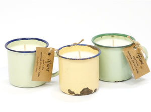 Vintage Indonesian Enamel Cups - Small SIze